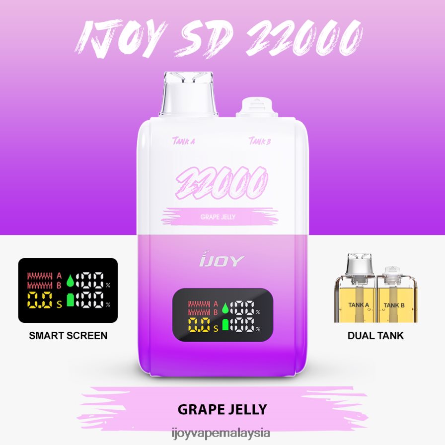 iJOY SD 22000 pakai buang 264RJ4153 - iJOY Vape Flavors jeli anggur